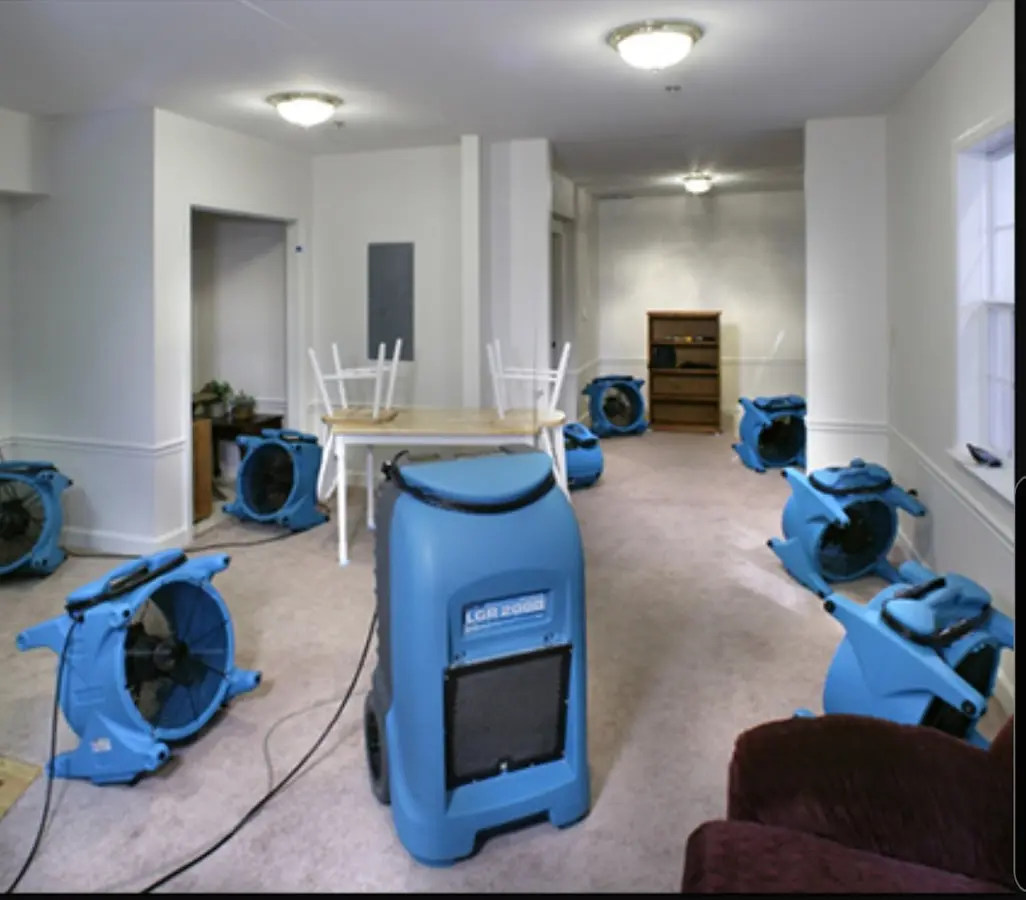 Air movers and dehumidifier setup for Water Extraction & Removal in Lake Worth Beach