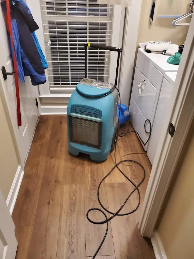 Commercial dehumidifier deployed for Flood Damage Cleanup in Lake Worth Beach